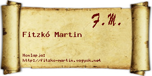 Fitzkó Martin névjegykártya