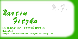 martin fitzko business card
